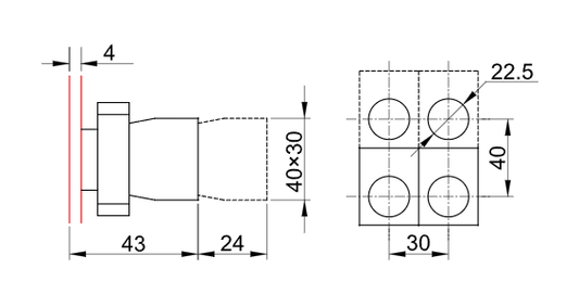 Przełącznik dwupozycyjny metalowy sterowniczy 22mm IP65 Tracon