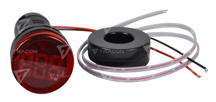 Ammeter transformer LED display red 22mm 230V
