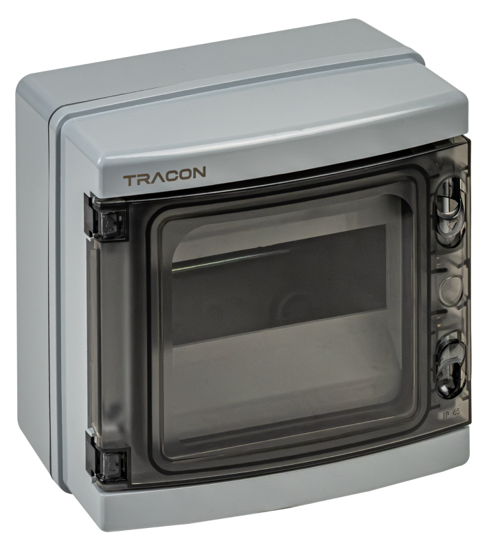 Rozdzielnica natynkowa przeźroczyste drzwi szyna N/PE