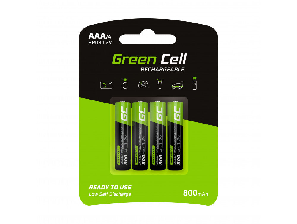 Baterie akumulatorki paluszki 4x AAA HR03 800mAh GC