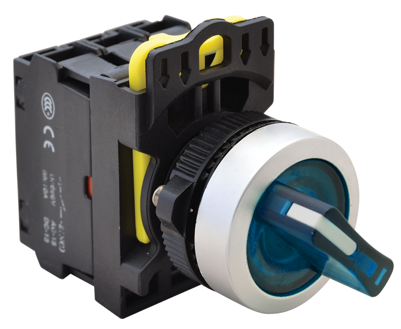 Przełącznik pokrętny podśw. LED niebieski dwustanowy