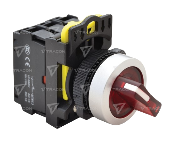 LED-illuminated toggle switch 22mm red IP65 Tracon