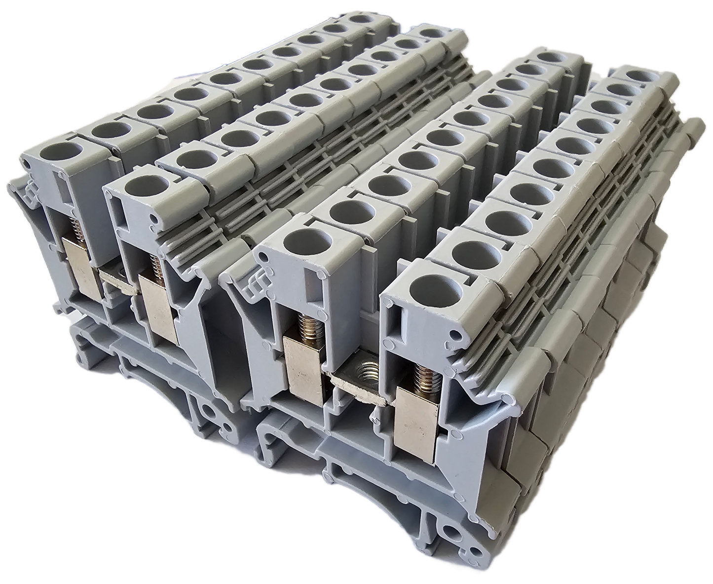 Screw terminal 6mm2 for DIN rail grey Tracon