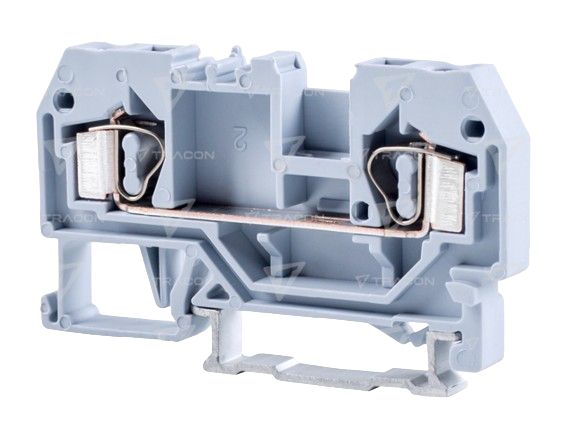 Push-in connector terminal 4mm2 for DIN rail gray Tracon
