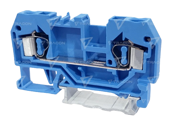 Push-in connector terminal 4mm2 for DIN rail blue Tracon