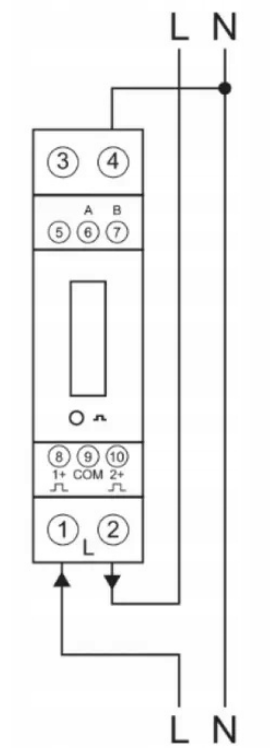 Licznik energii 1 fazowy SDM120DB 45A DIN EASTRON