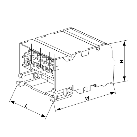 Blok rozdzielczy 4-biegunowy 80A 16mm2 Tracon FLSO16-4P6