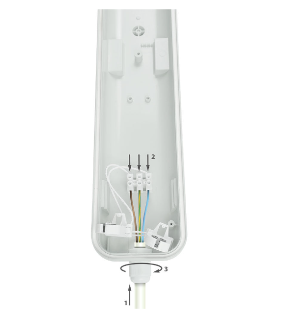 Oprawa przemysłowa T8x2 świetlówki LED 120cm G13 uszczelka
