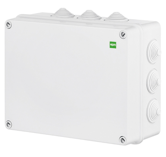 Puszka hermetyczna n/t 305x244x126mm z 12 dławnicami IP55