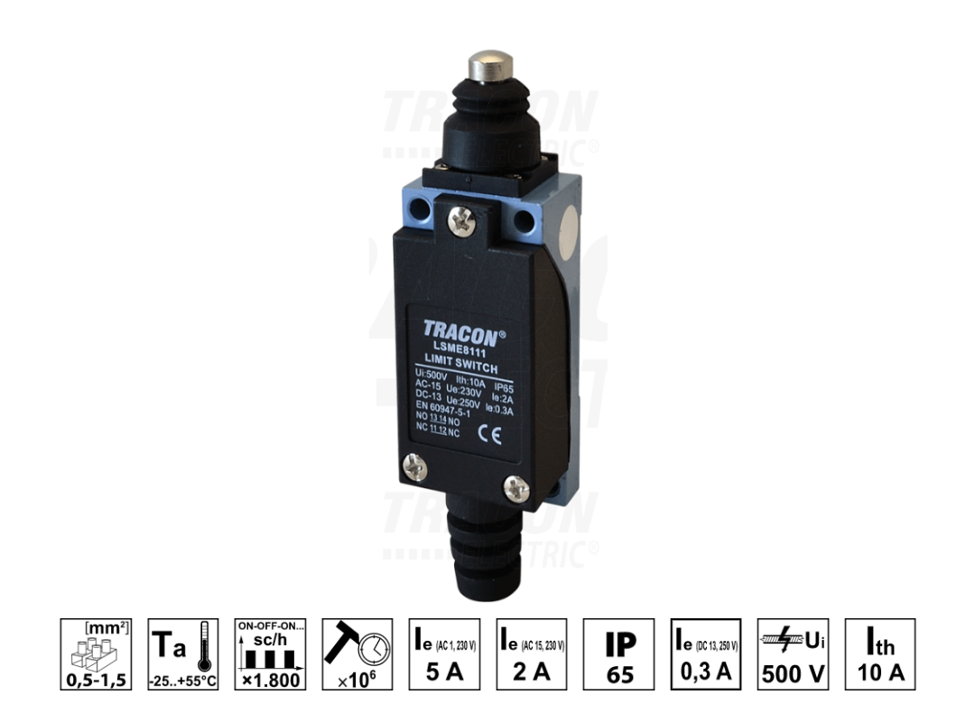 Limit switch with pin and stop 8111 NO NC
