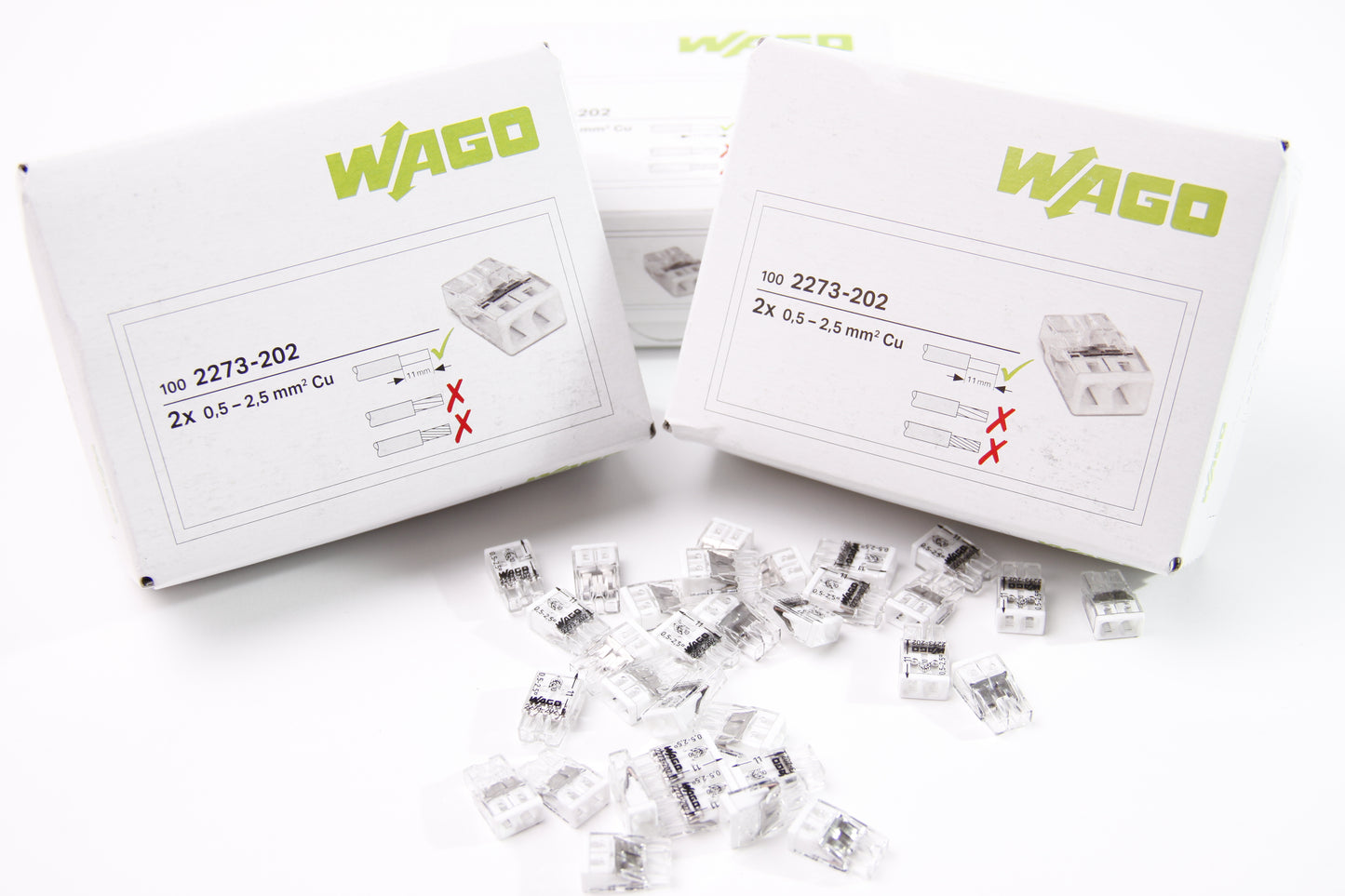 Швидкоз'єм Wago 2273-202 2х2.5мм 1шт