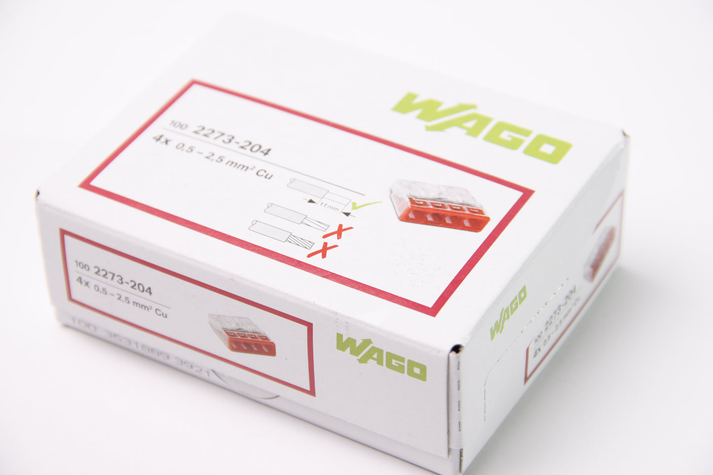Швидкоз'єм Wago 2273-204 4х2,5мм 1шт