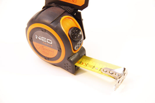 Tape measure 5m + nylon, NEOTOOLS magnet