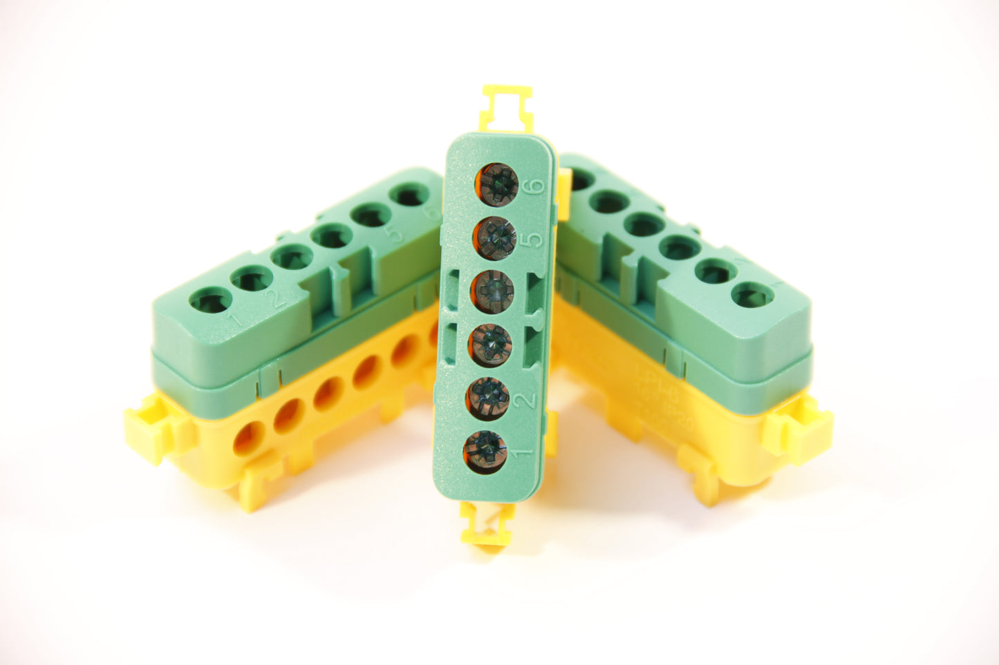 Listwa przyłączeniowa izolowana DIN PE LPI-6 6X16MM2 ZIELONA POKÓJ