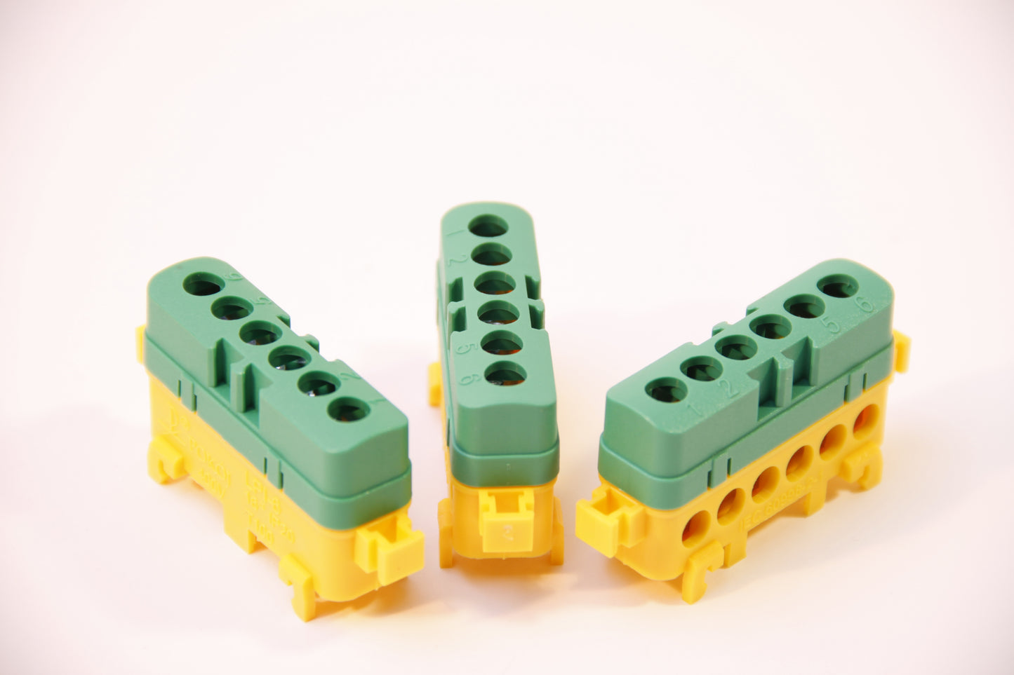 Listwa przyłączeniowa izolowana DIN PE LPI-6 6X16MM2 ZIELONA POKÓJ