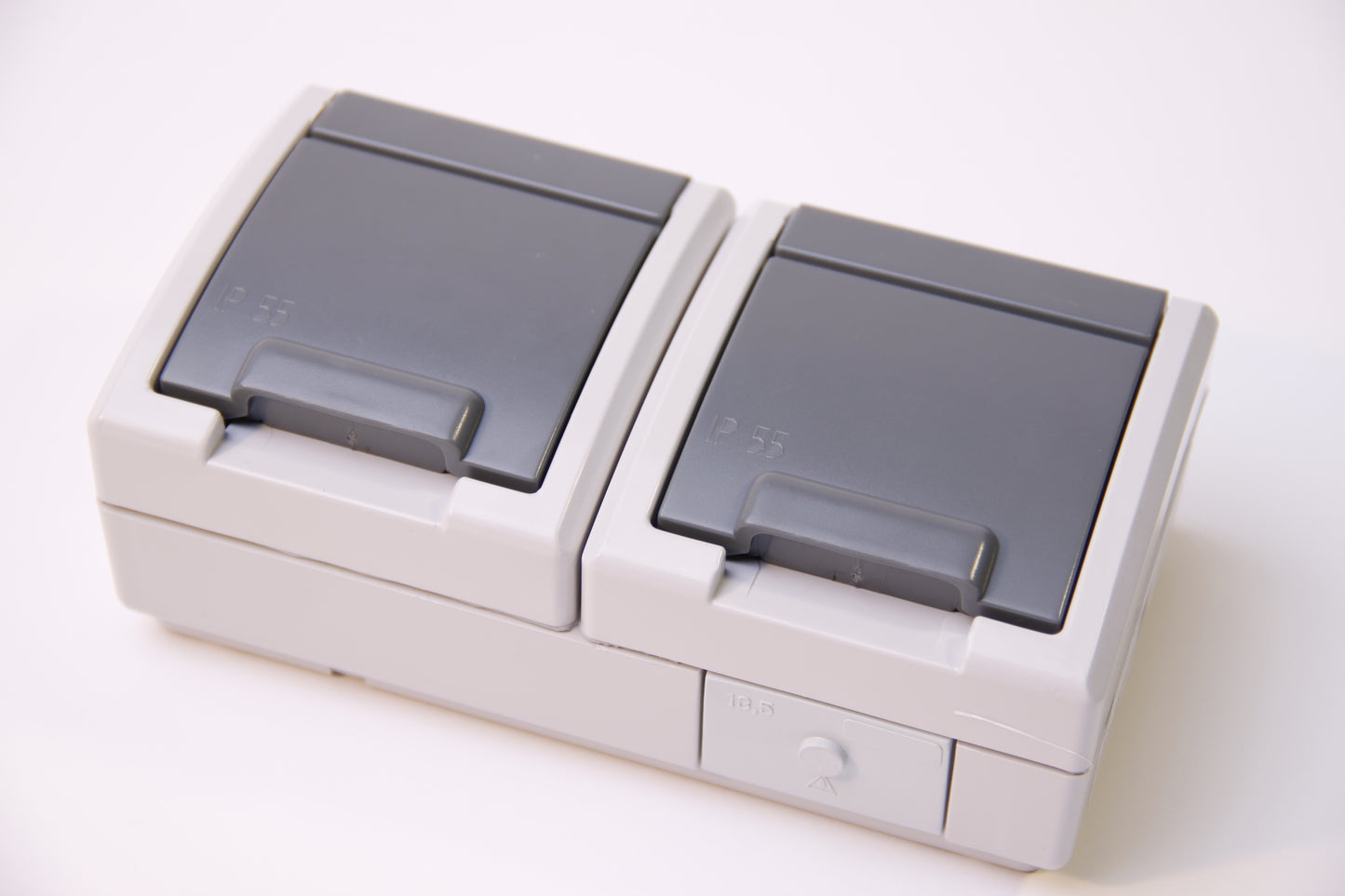 IP55 AQUANT double socket, external hermetic
