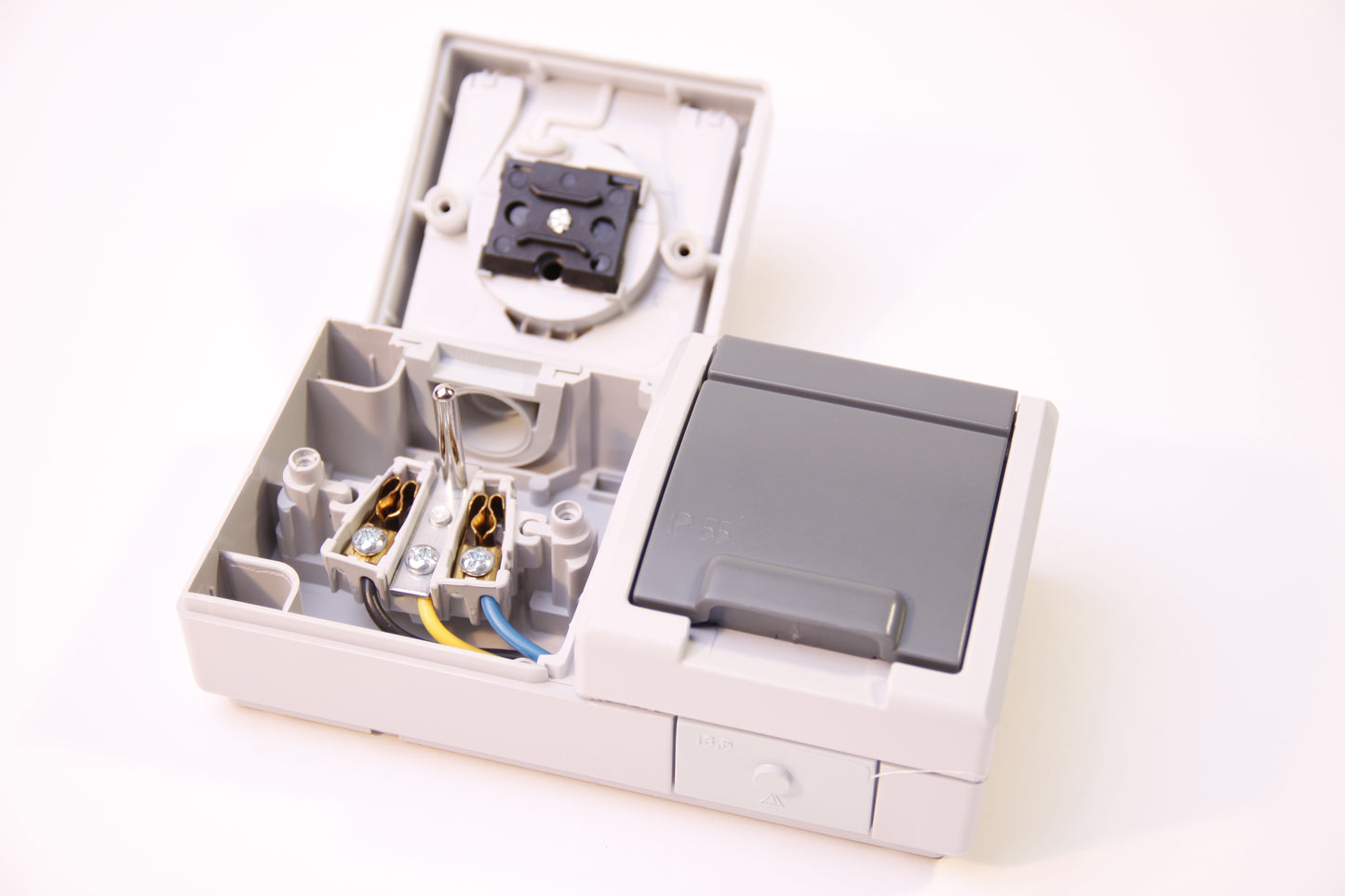 IP55 AQUANT double socket, external hermetic
