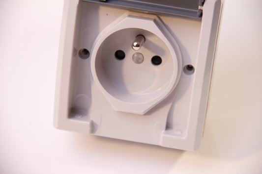 Gniazdo pojedyncze IP55 AQUANT zewnętrzne hermetyczne