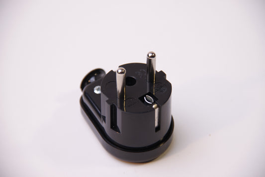 Angled plug with grounding IP20 16A WT-16U TIMEX black