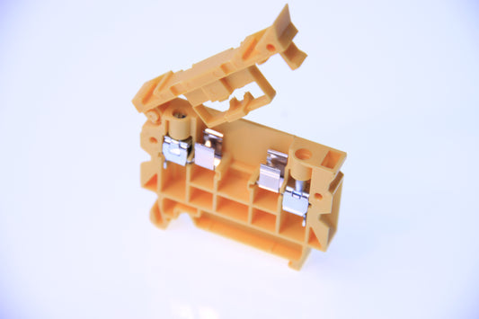 Клемна колодка запобіжника ZUG для DIN-рейки жовта