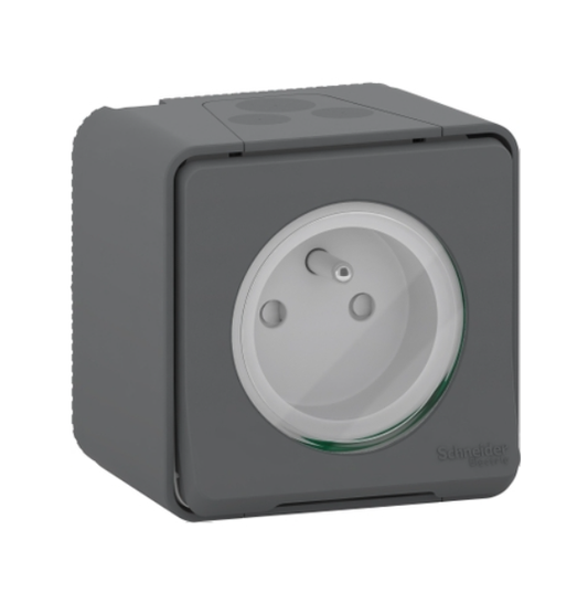 Hermetic surface-mounted socket IP55 Schneider Mureva