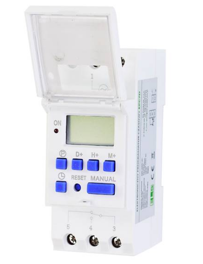 Programator czasowy elektroniczny 3,6kW DIN 7-DNIOWY ELS