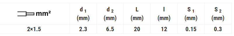 2x1,5/12 E13I Końcówka kablowa podwójna 3mm2 izolowana 10szt czarna