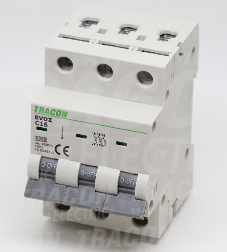 Автоматичний вимикач 3P C 6A 6kA AC Tracon