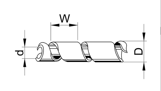 Taśma spiralna do owijania przewodów, czarna 10m