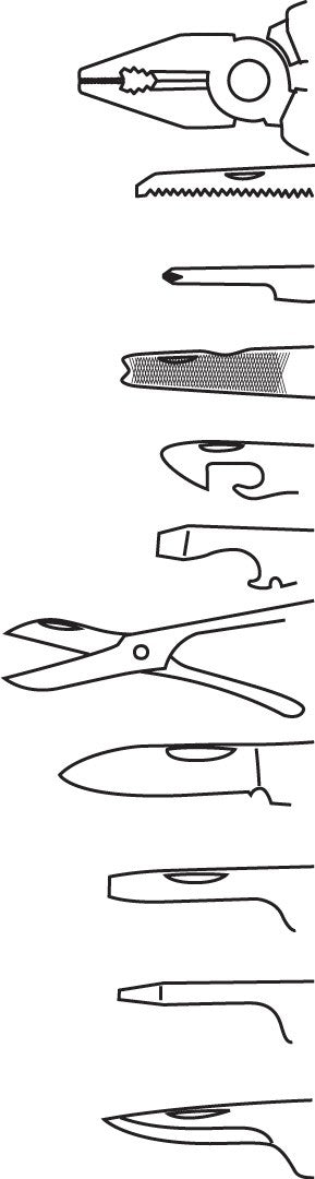 Multifunctional tool with LED Multitool 12in1 + case