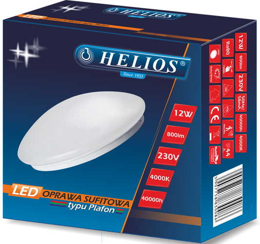 Oprawa LED typu plafon 12W 800lm 260mm 40000h 4000K