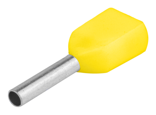 Końcówka tulejkowa podwójna 2X6mm2 izolowana 10szt żółta