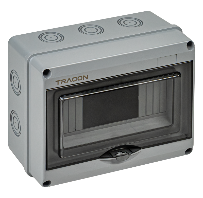 Rozdzielnica natynkowa przeźroczyste drzwi szyna N/PE