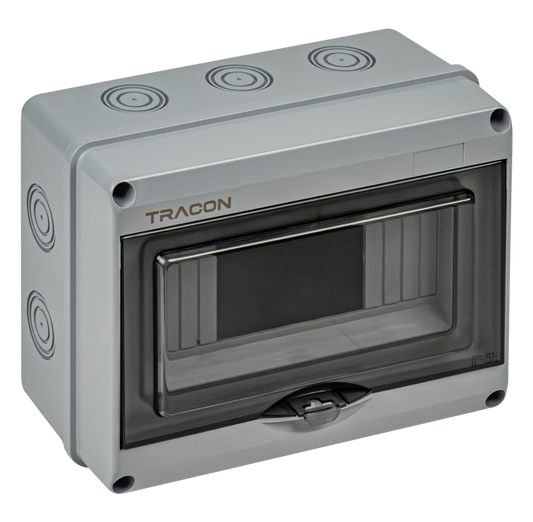 Rozdzielnica natynkowa przeźroczyste drzwi szyna N/PE