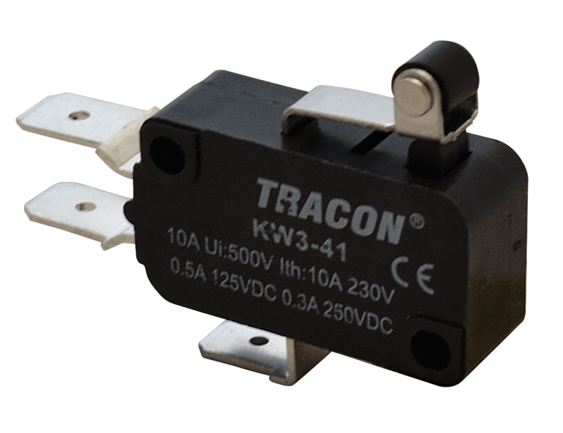 Wyłącznik krańcowy mikro z dźwignią i rolką