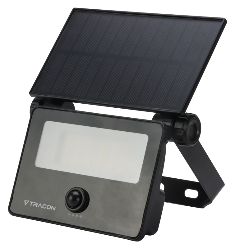 Solarna oprawa ścienna LED z czujnikiem ruchu czarna - Zdjęcie 3
