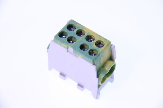 Złączka śrubowa kompaktowa podwójna DIN 100A 2,5 - 25mm2 zielona żółta