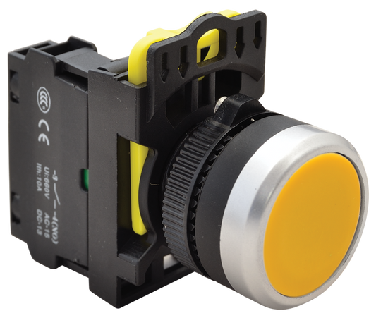 Przycisk kryty żółty