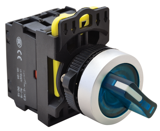 Przełącznik pokrętny podśw. LED niebieski dwustanowy