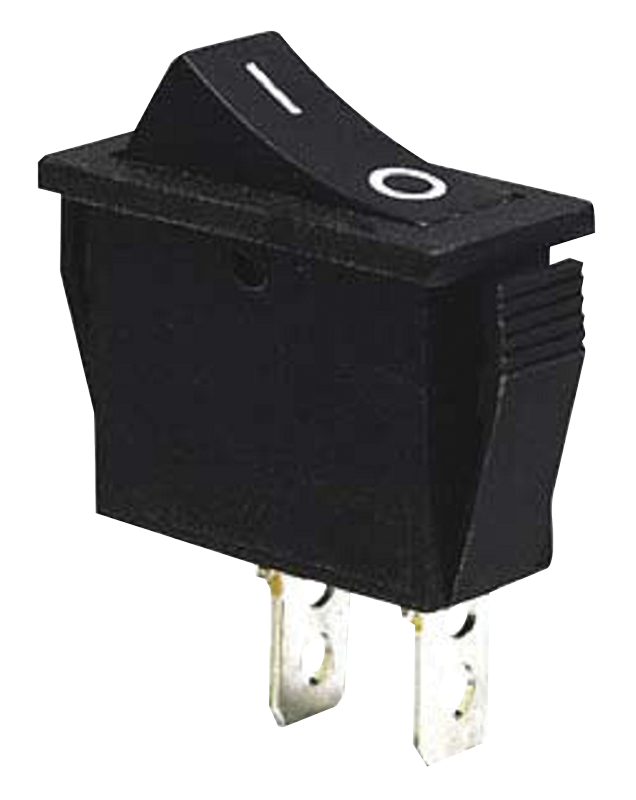 Przełącznik kołyskowy WŁ-WYŁ czarny (napis 0-I)