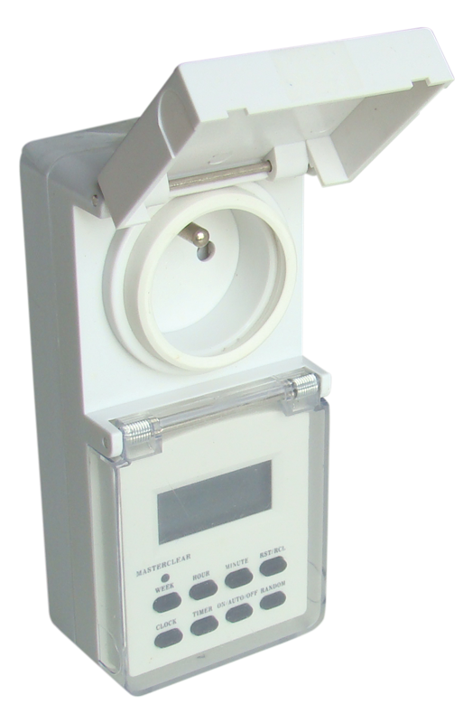 Sieciowy tygodn.elektron. programator zegarowy z bolcem