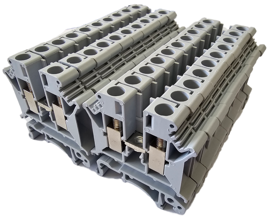 Screw terminal 6mm2 for DIN rail grey Tracon