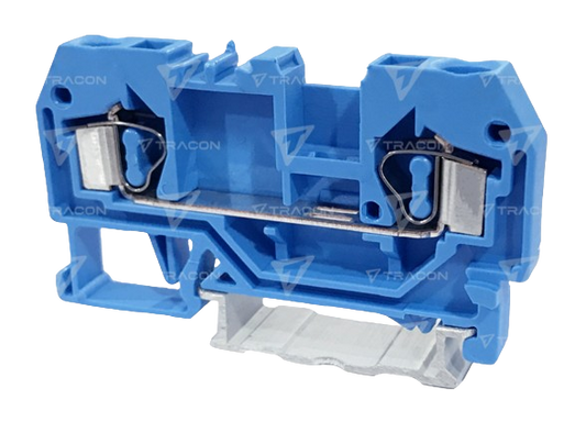 Push-in connector terminal 4mm2 for DIN rail blue Tracon