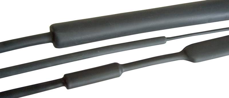 Rura termokurczliwa średniej grubości 4:1 z klejem czarna