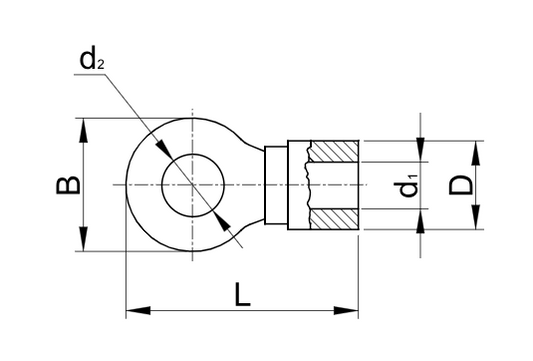 Końcówka kablowa oczkowa SZ4-4 4mm2 M4 Tracon 10szt