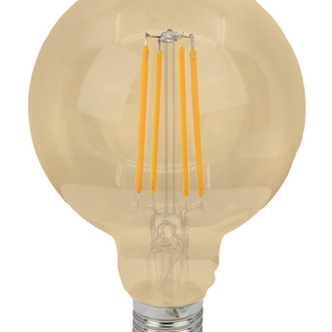 Żarówka LED glob filament 230V 7W E27 2500K 800lm TRACON