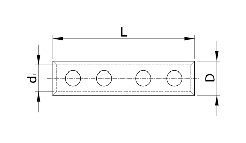 Tube connector with breakaway screws aluminum Al for Tracon cable