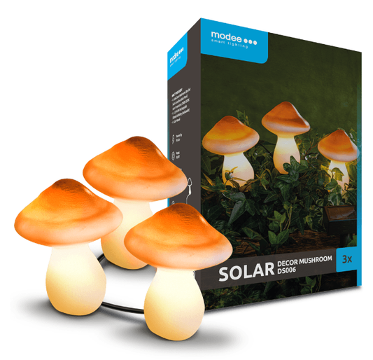 Magic solar mushrooms decorative 3pcs battery panel