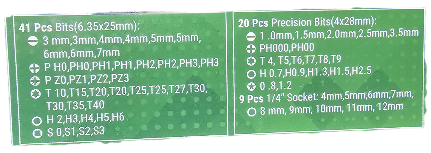 Zestaw narzędzi bitów nasadowe wkrętak grzechotka Tracon