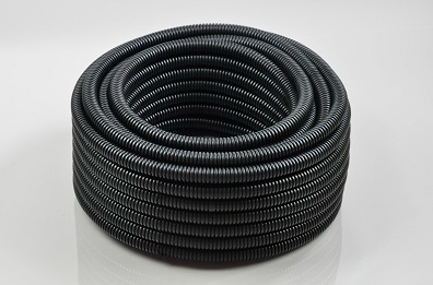 Peszel Rura karbowana PVC UV fi20 czarna 320N 50m